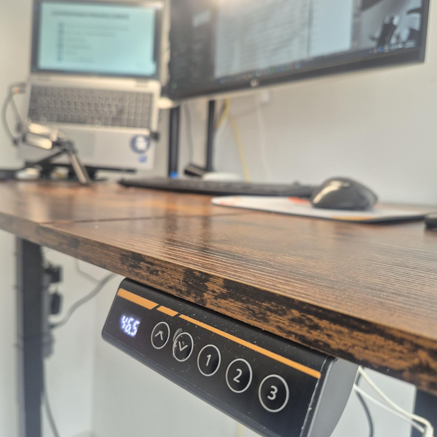 Huuger 55 x 28 Large Electric Standing Desk, Height Adjustable Computer Desk, 27.6