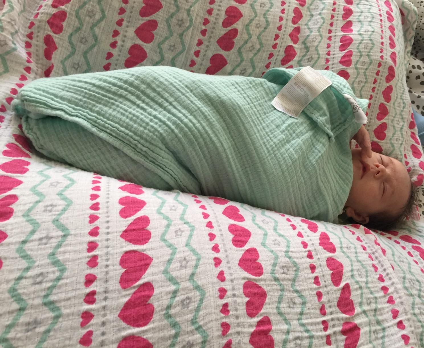 aden + anais Essentials Cotton Muslin Swaddle, Breathable Baby Blanket, Ideal for Boys, Girls, Newborns, Babies & Infants, Receiving Blanket, Soft and Lightweight Wrap, 4 Pack, Sage Woodland customer photo 2