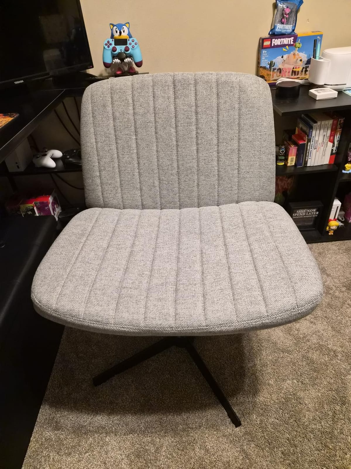 OLIXIS Criss Cross Chairs, Vanity Chair, Home Office Desk customer photo 1