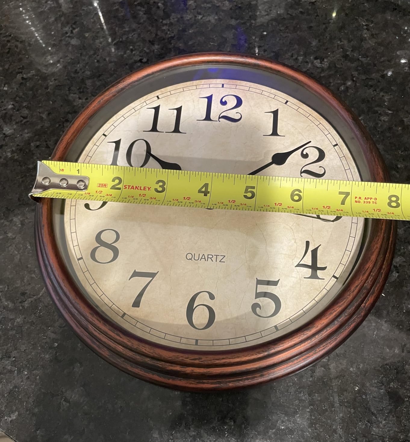 Wall Clock 9 Inch Vintage Decorative Battery Operated Silent Bronze customer photo 1