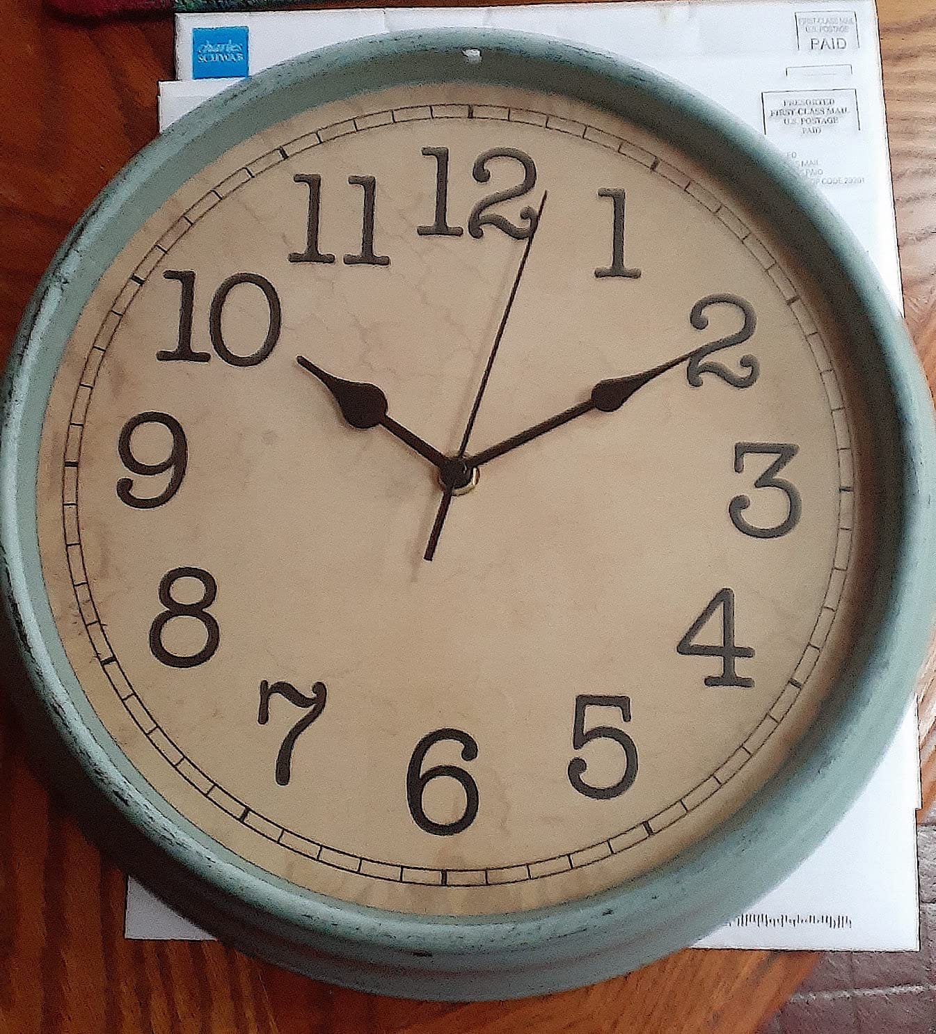 Wall Clock 9 Inch Vintage Decorative Battery Operated Silent Bronze customer photo 2