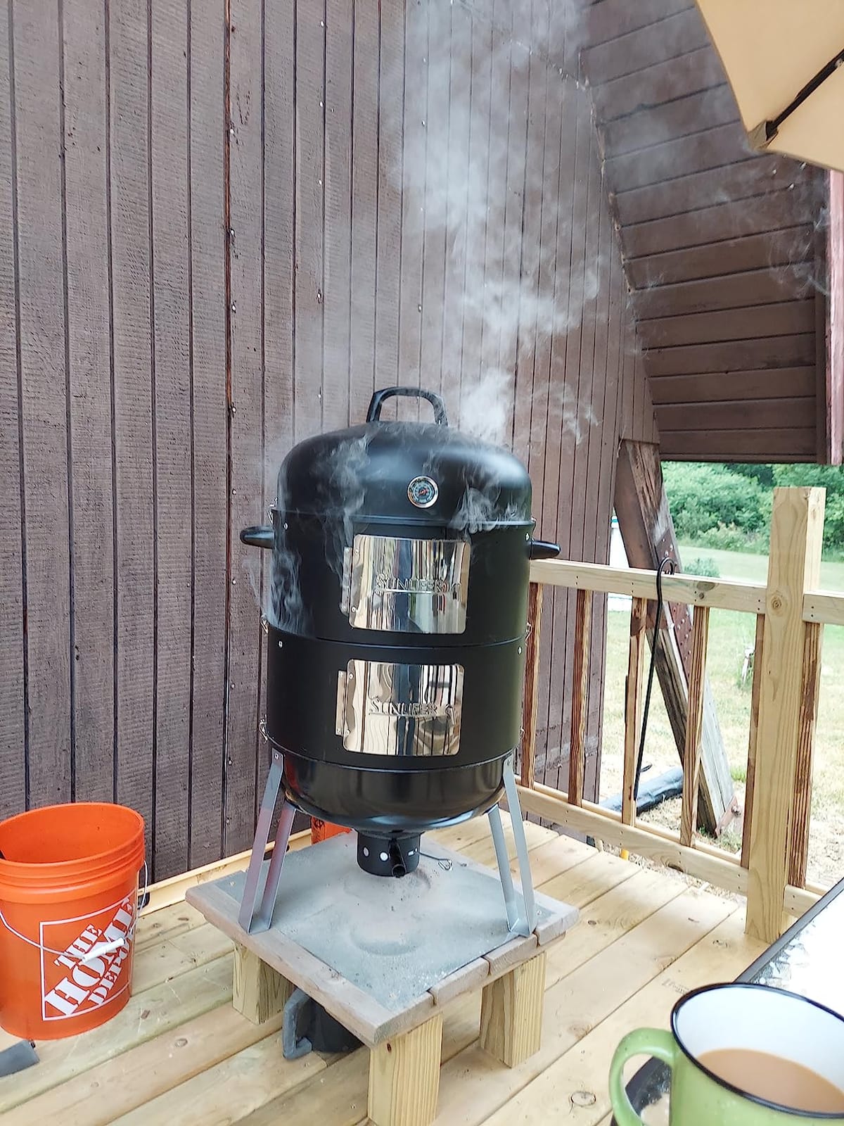 BBQ Charcoal Smoker for Meat: 16 Inch Heavy Duty 4 In 1 BBQ Charcoal Grills customer photo 2