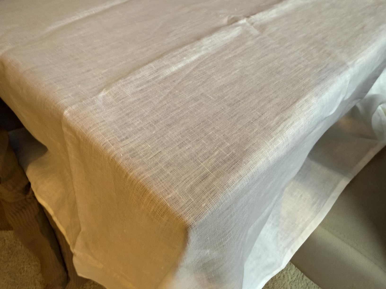 Talasily 100% Linen Tablecloth Rectangle 60x84 Stone Washed Dining Cover customer photo 1