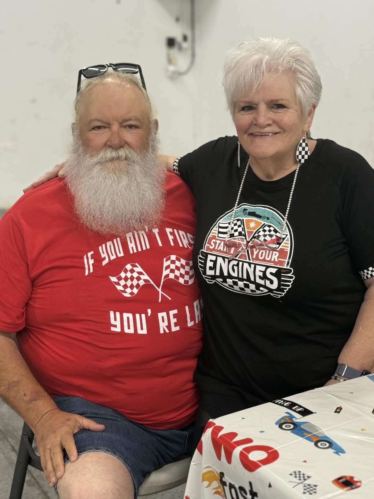 Racing Shirt Women Vintage Checkered Flag Racing Shirts Start Your Engines Tshirt Raceday Casual Short Sleeve Tops customer photo 1