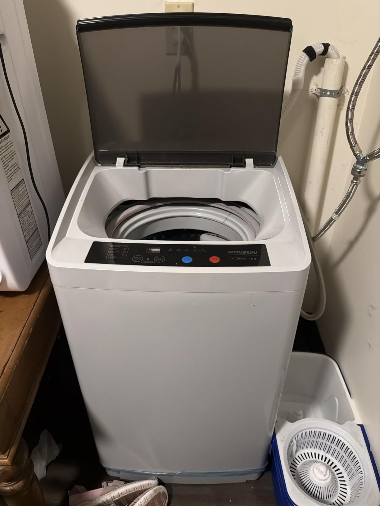 ROVSUN 17.8LBS Full Automatic Washing Machine and 1.5CuFt Portable Clothes Dryer Set, Compact Laundry Washer and Dryer Combo Set with Stainless Steel Inner Tub, for Apartment, Dorms, Home customer photo 1