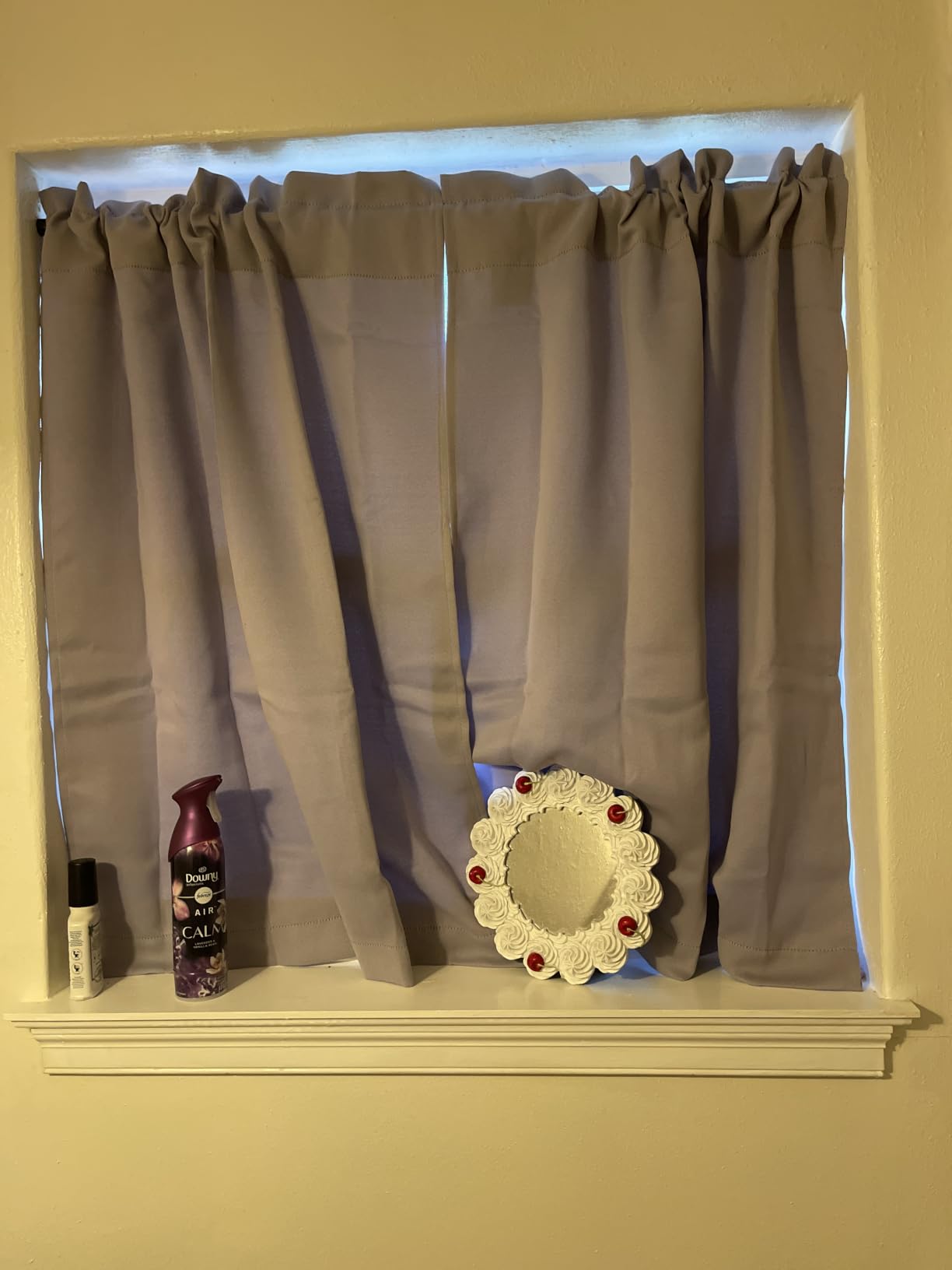 Gwine 24 Inch Long Tier Curtains for Small Window, Short Blackout Kitchen Curtains Over Sink, Half Window Drapes for Bedroom Bathroom Basement, 2 PCS, Each 30