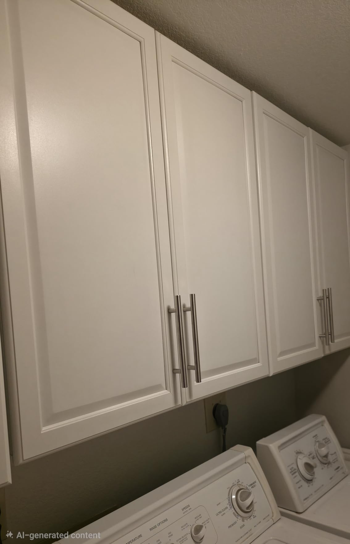 NEWOWNDS Laundry Room Cabinet 30’’x12’’x32’’, Kitchen Cabinet Wall Cabinets with Adjustable Shelves, Wall Cabinet Storage, Utility Cabinets for Laundry Room, White Wall Cabinet with Shaker Door, White customer photo 1