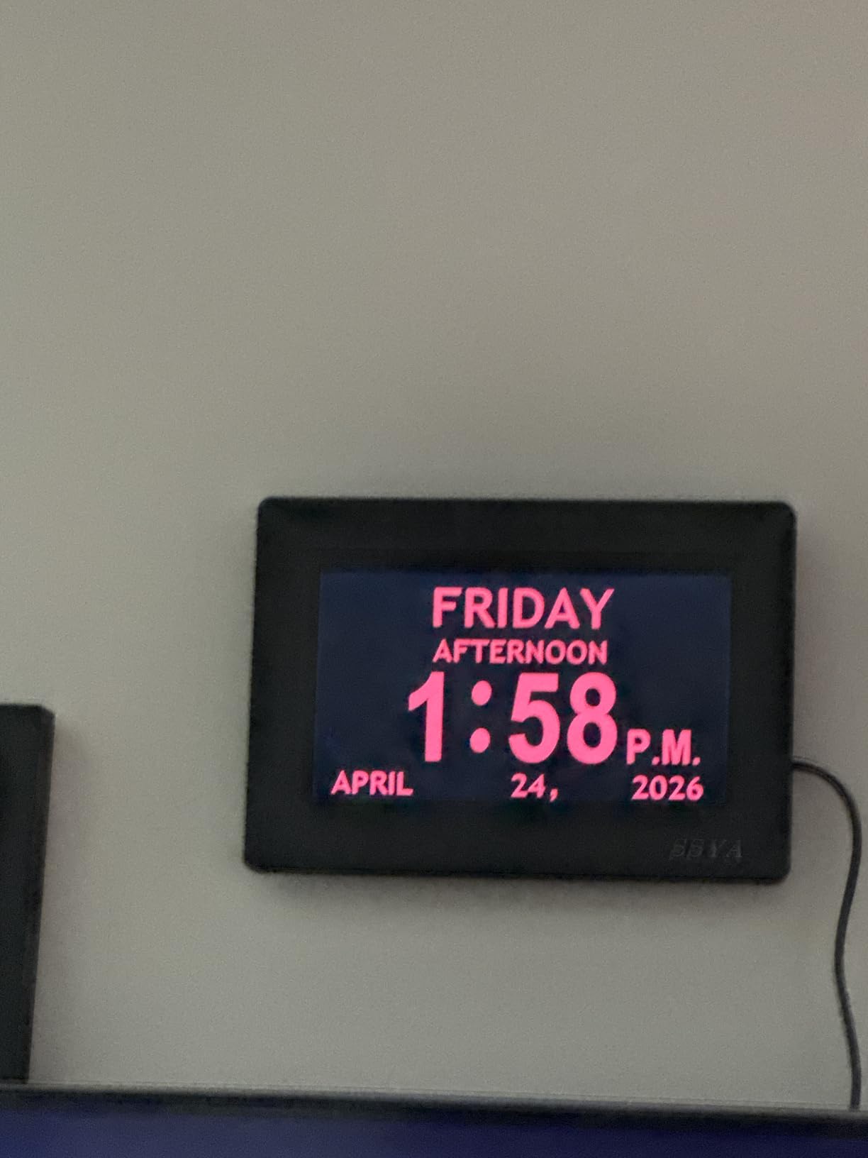 7'' Dementia Clocks for Seniors, Large Display Digital Clock with Date Time | Easy to Read and Setup, Alarm Clocks for Bedrooms, 10 Reminders & 6 Alarms, Auto DST, Alzheimer Elderly Seniors Gifts, Black customer photo 1