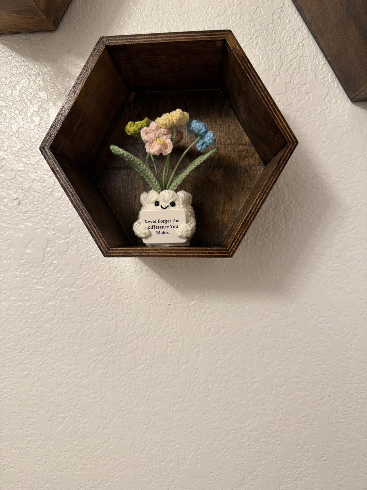 Forget-Me-Not Crochet Flower Potted Plant Gift customer photo 1