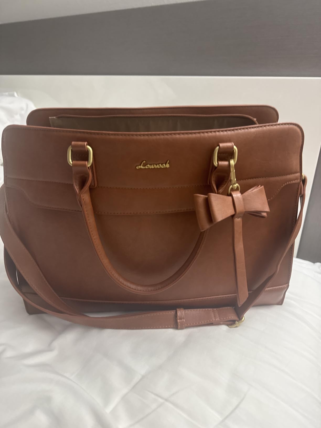LOVEVOOK Laptop Tote Bag for Women,Leather Work Bag, Waterproof Business Teacher Bag,Large Computer Handbag Purse Briefcase,Office Gifts for Women customer photo 2