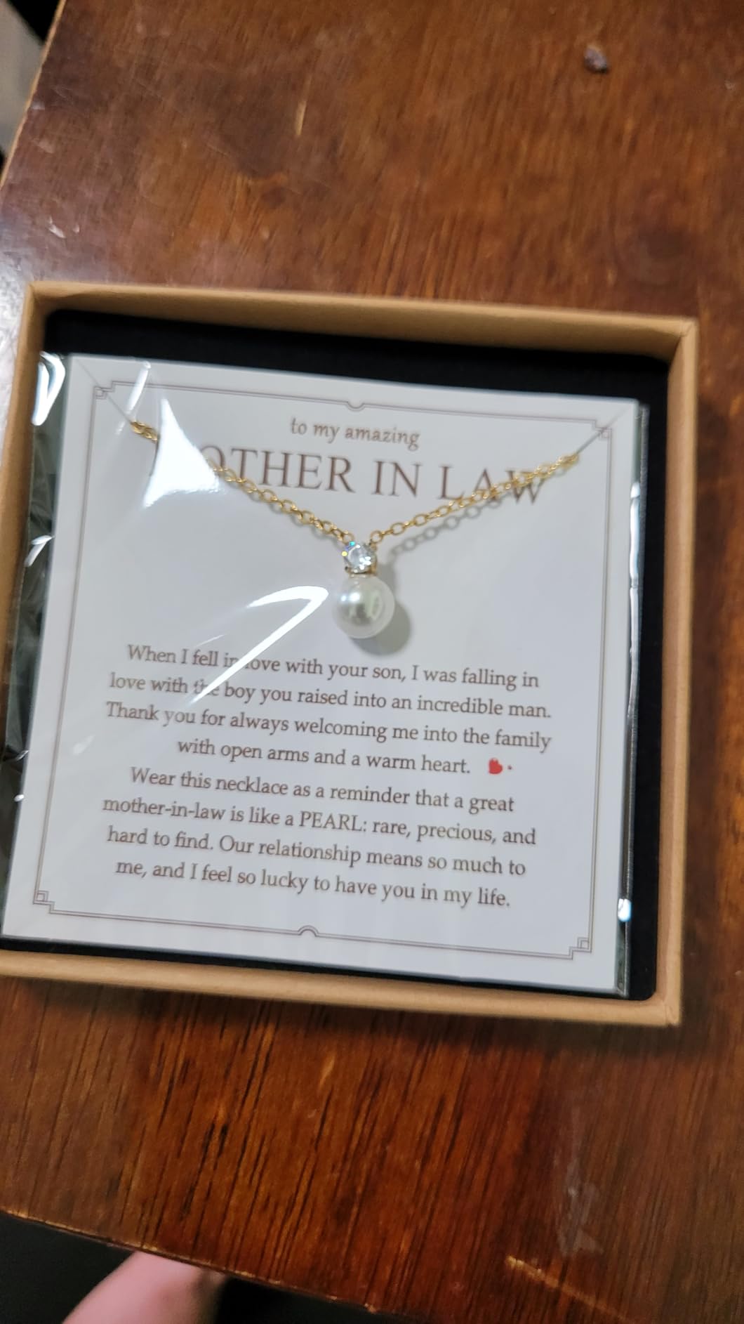 PEALICIOUS Single Pearl Necklace as Birthday Wedding Gift for Bonus Mom MIL customer photo 1