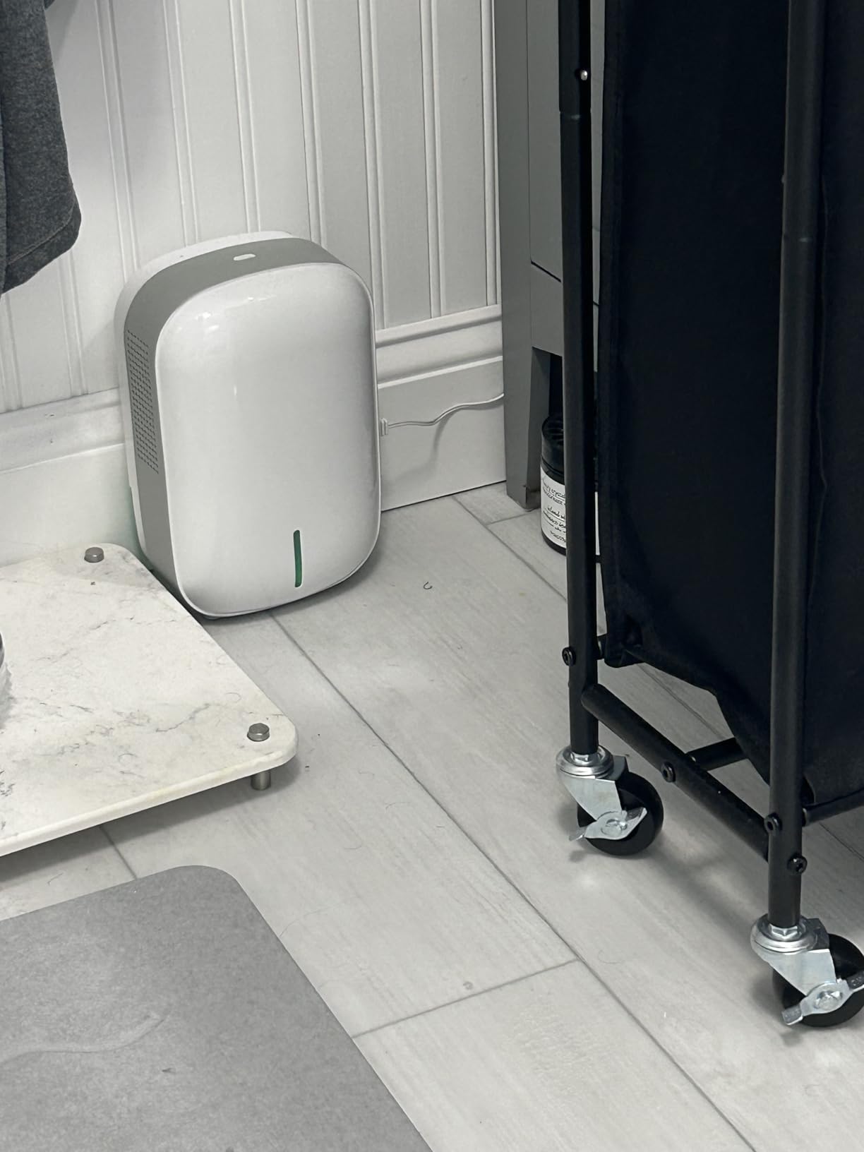Mini Dehumidifier for Small Bathroom. Quiet. Auto Shut-OFF. Power Off Memory. Electric Dehumidifier for Small Space. Good for Bathroom Basement Bedroom Closet Safe Pantry RV Camper Yacht customer photo 2