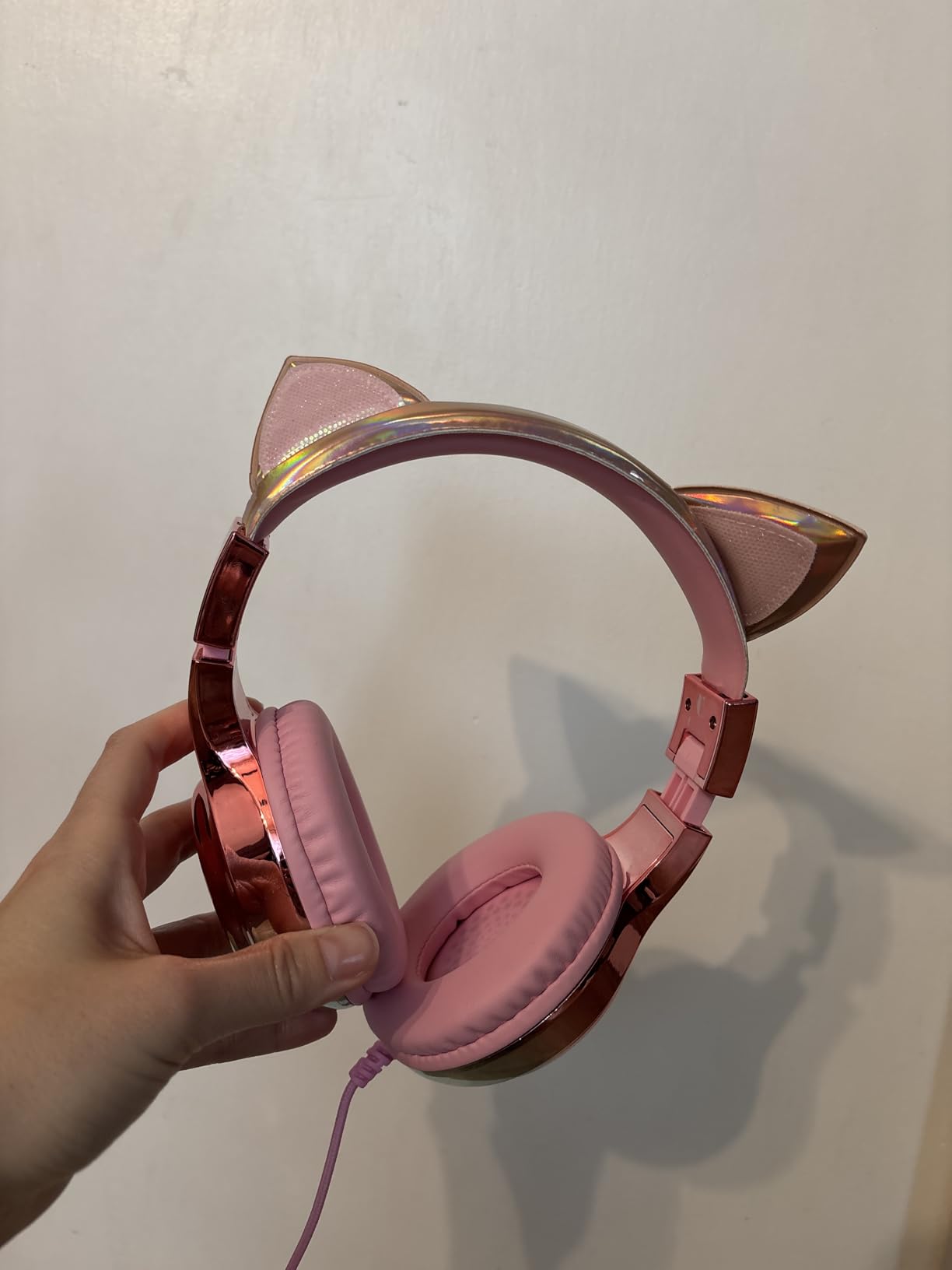 QearFun Kids Cat Ear Headphones with Cord with Mic, 85/94dB Volume Limit customer photo 1