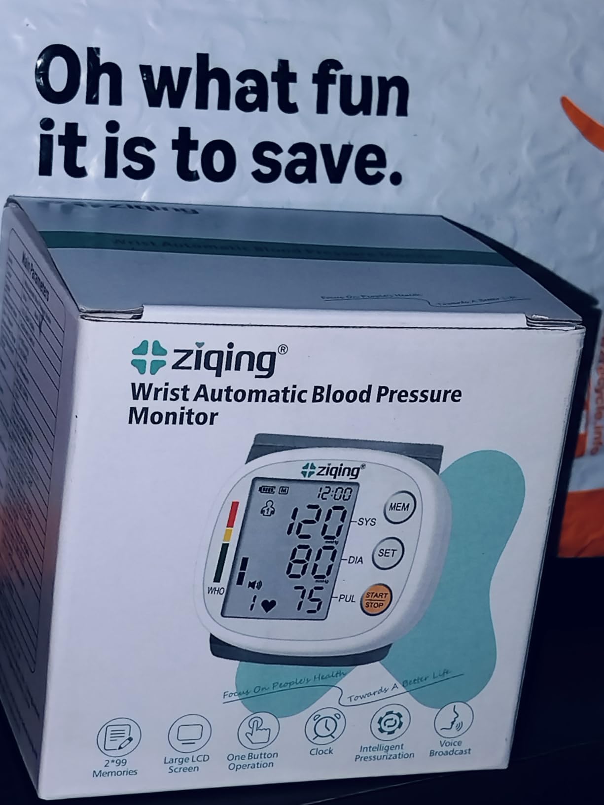 GUAEVER Wrist Blood Pressure Monitor for Home Use, Rechargeable Bp Machine | Automatic Digital Monitor, Voice Guidance, Large LCD Display, 2x99 Memory, Adjustable 5