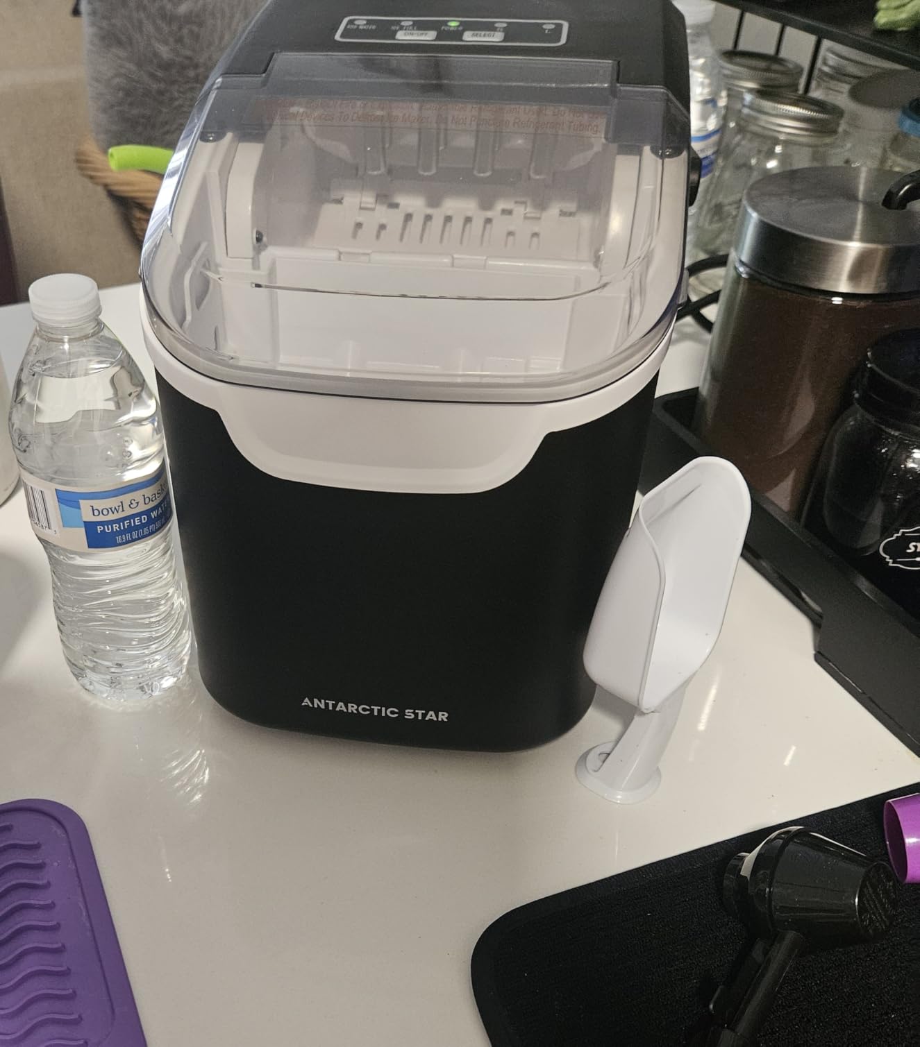 Antarctic Star Countertop Ice Maker Machine, 26Lbs/Day Fastest 6‑Min Ice customer photo 2