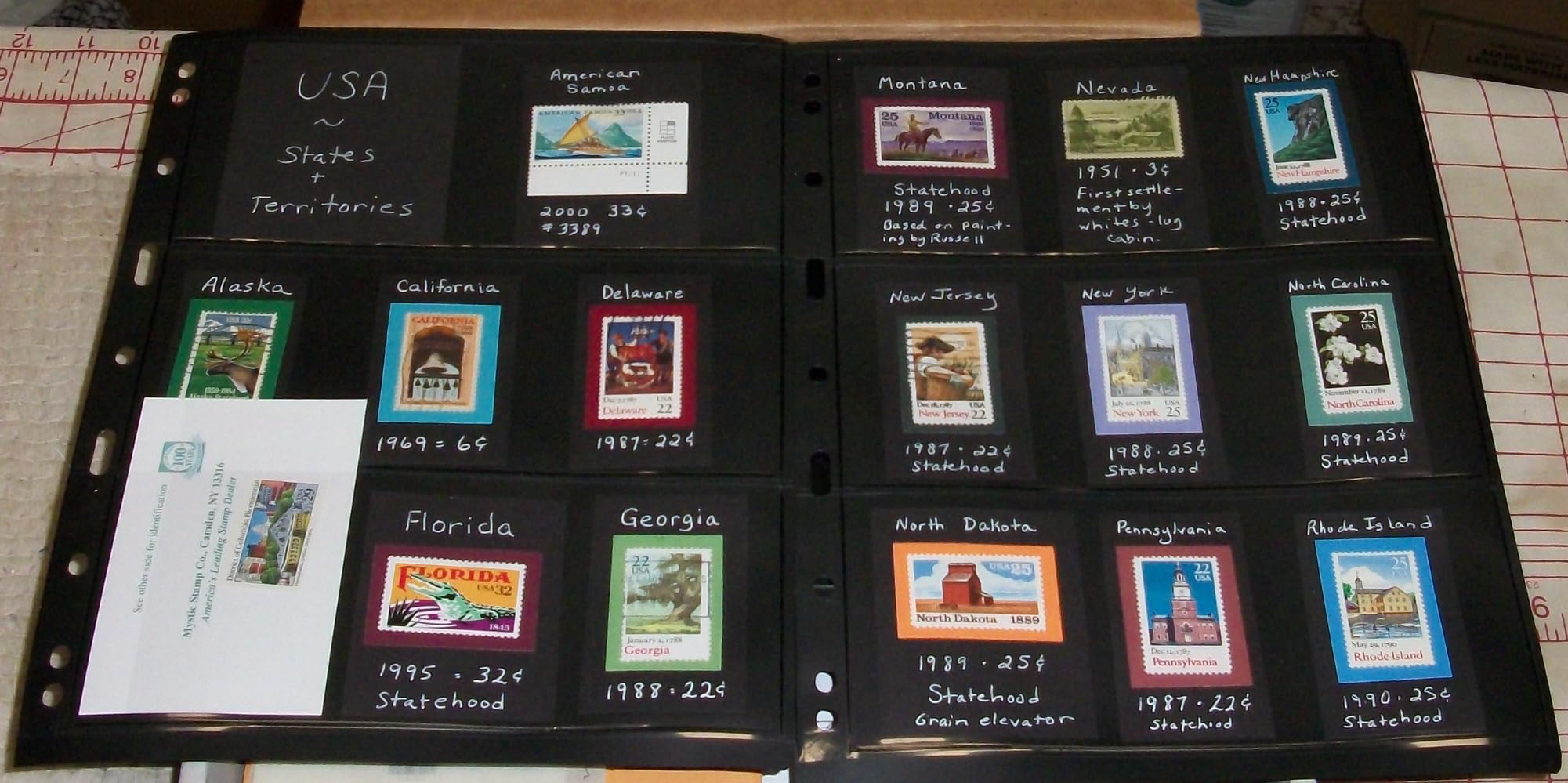 LIGHTHOUSE- VARIO Stamp Pages for Stamp Albums, Black 9-Hole Binder Pages with 6 Pockets for Stamp Collection - Pack of 25 customer photo 2