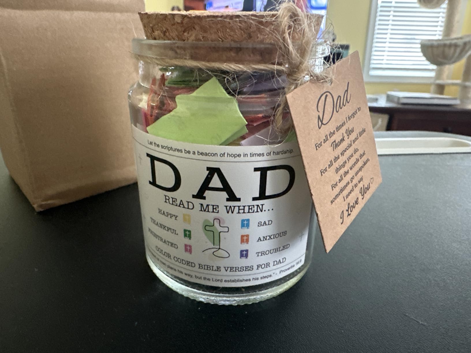 NewEleven Father Day Gifts For Grandpa - Christian Present, Grandpa Gifts From Granddaughter, Grandson - Grandpa Birthday Gift For Grandfather, New Granddad, PaPa - Bible Verse Jar customer photo 1