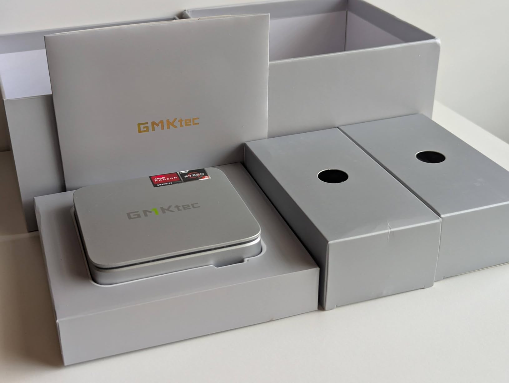 GMKtec Mini PC Computer, G10 Ryzen 5 3500U (Beats N150/4300U/3200U), 16GB RAM 512GB SSD 2.5GbE NIC LAN Desktop Office Home Business HTPC, Triple 4K Display, WiFi, BT, USB-C, DP, Type-C PD, HDMI 2.1 customer photo 1