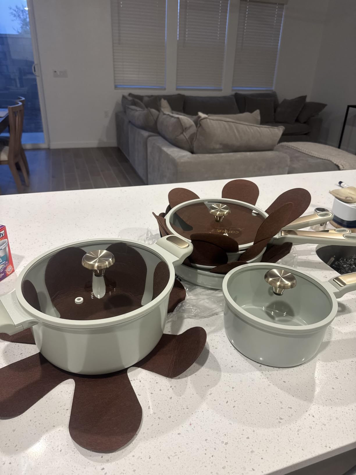 CAROTE Pots and Pans Set, Ceramic Cookware Set, 14pcs customer photo 1