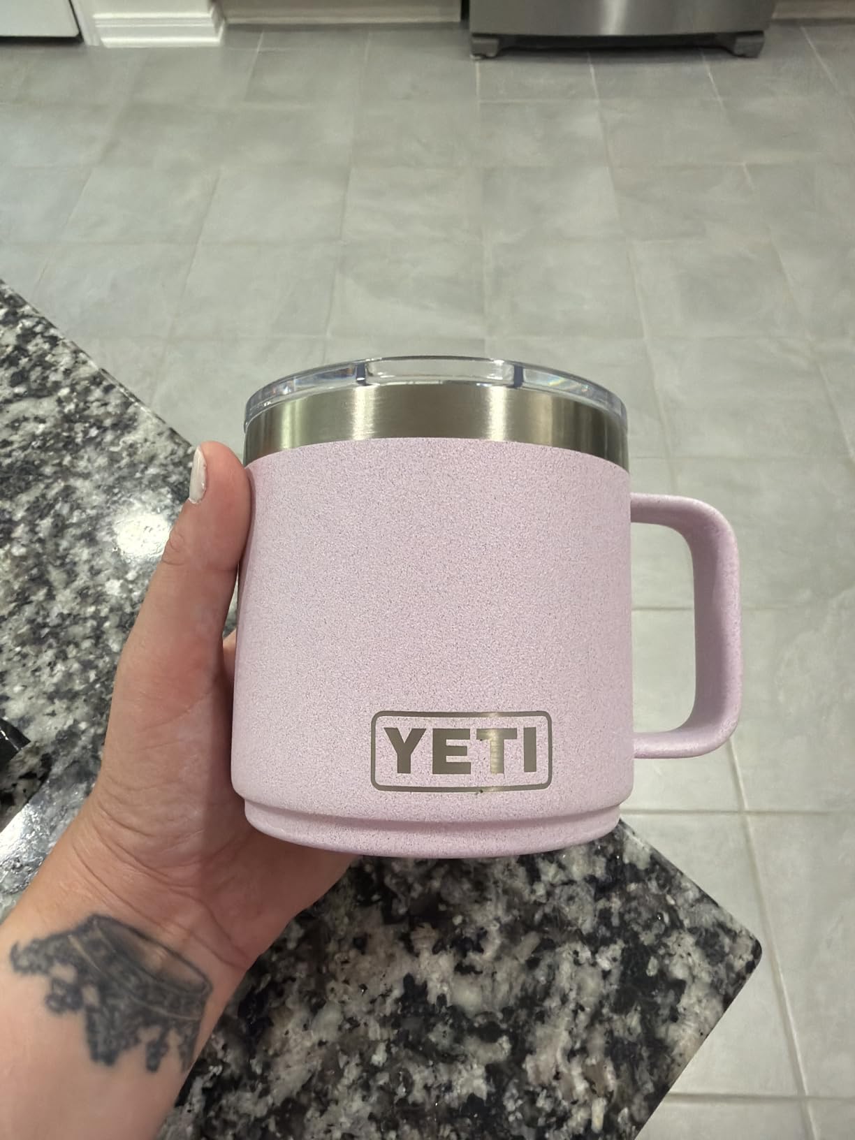 YETI Rambler 14 oz Ceramic Lined Stackable Mug, Cape Taupe customer photo 1