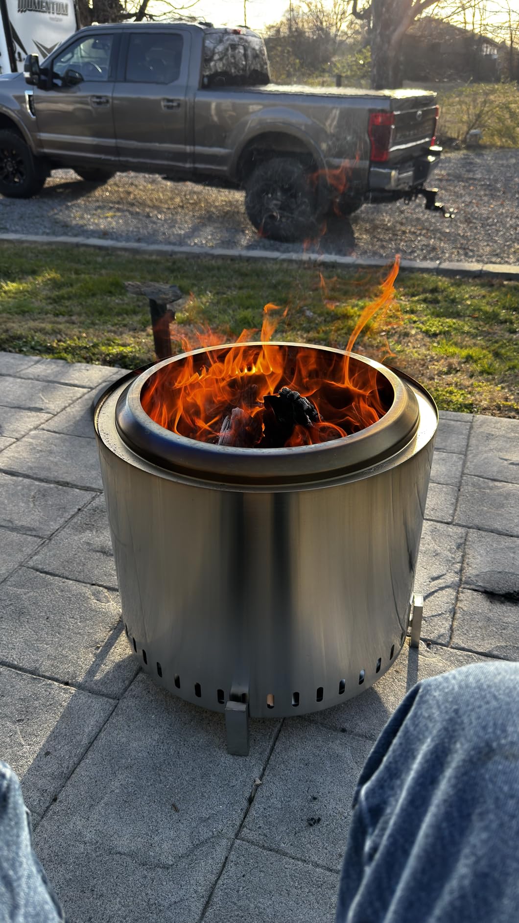 OutVue 19.5 inch Stainless Steel Smokeless Fire Pit with Tote Bag customer photo 2