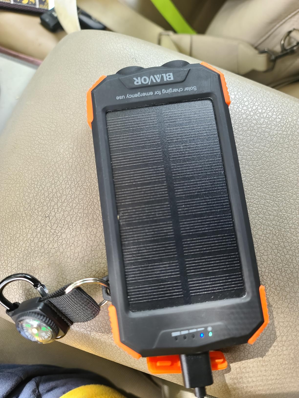 BLAVOR Solar Power Bank 10,000mAh Portable Wireless Charger for Cell Phones customer photo 2