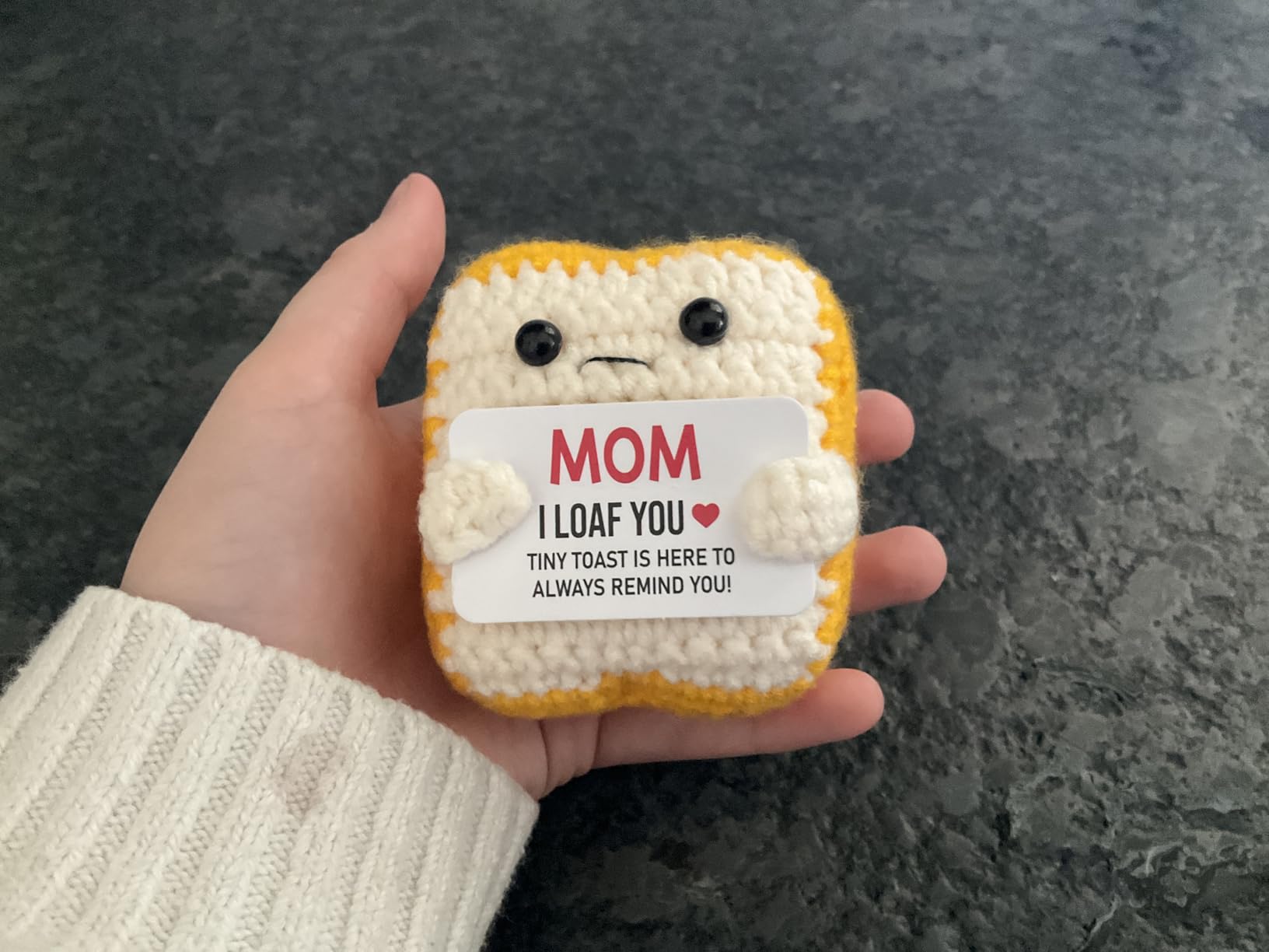 Crochet Toast New Job Gifts for Women, Men – Handmade Congratulations Gifts for Coworker, Friend, Son, Daughter, Employee, Boss – Funny Promotion, Career Change or, Leaving Workor Present Decor customer photo 2