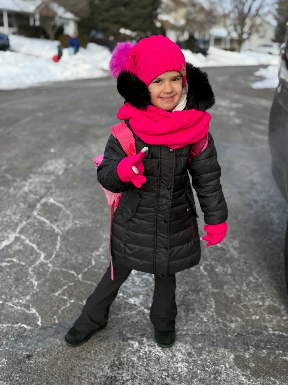 Girls Long Puffer Winter Coat Kid's Removable Hood Parka Jacket customer photo 2