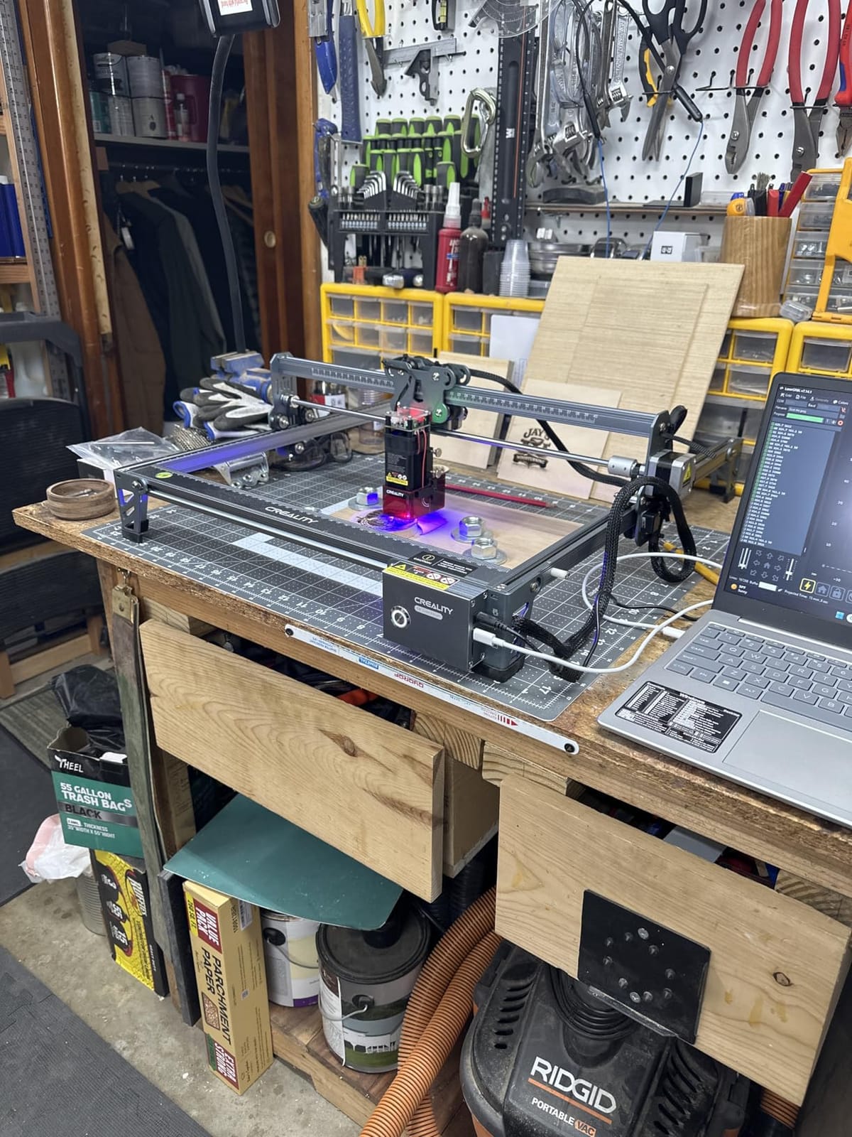 Creality Falcon 5W Laser Engraver Machine, 72w High Precision 0.06mm Laser Cutter and Engraving Machine for Wood Leather Acrylic Glass, 10000mm/min, Offline Usage, Working Area 400 * 415mm customer photo 2