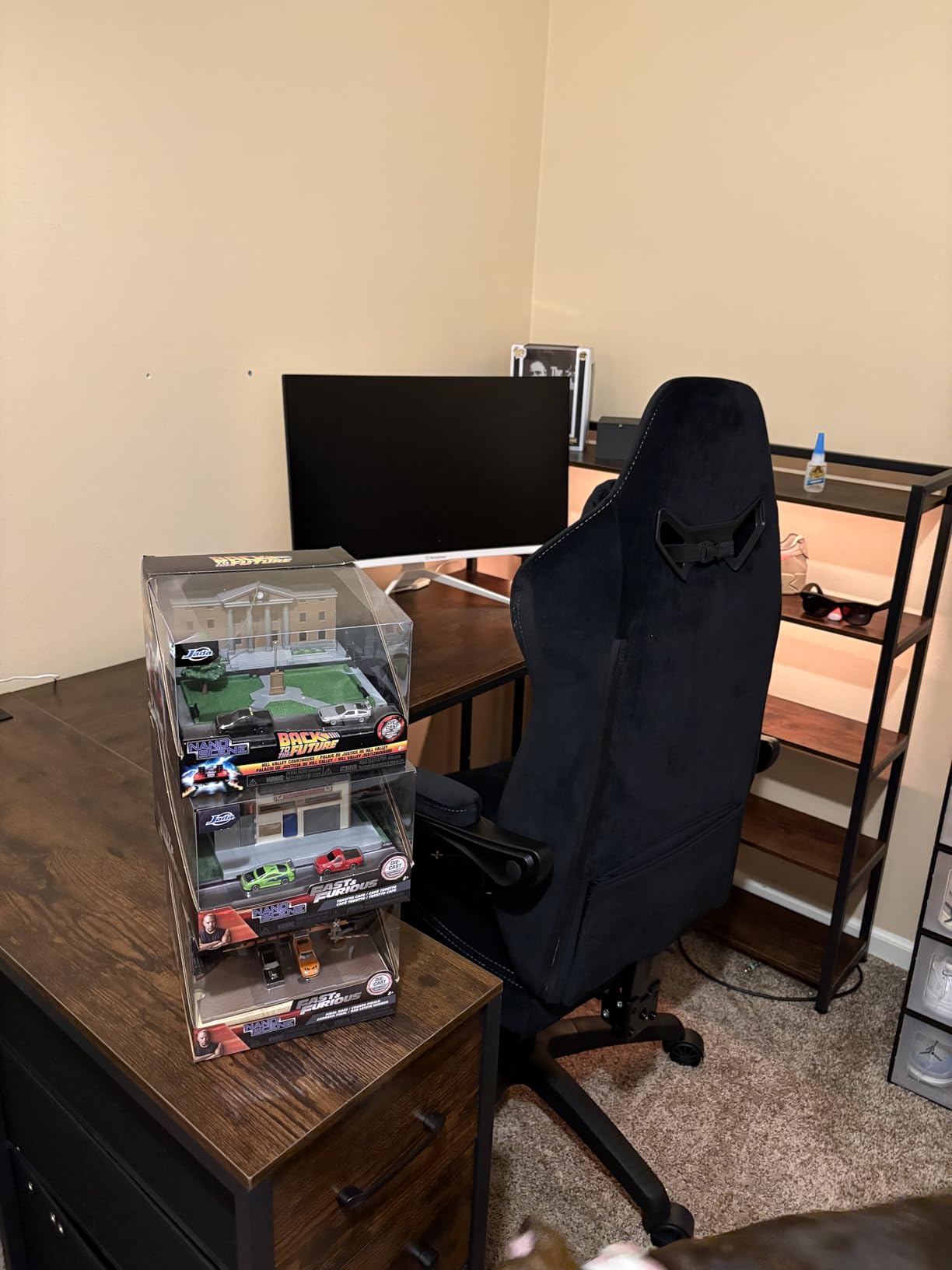 Dowinx Gaming Chair with Heated Massage Lumbar Support,Big and Tall Fabric Gaming Chairs for Adults with Footrest, Ergonomic Computer Game Chair with Poket Spring Cushions, 350lbs, Black customer photo 1