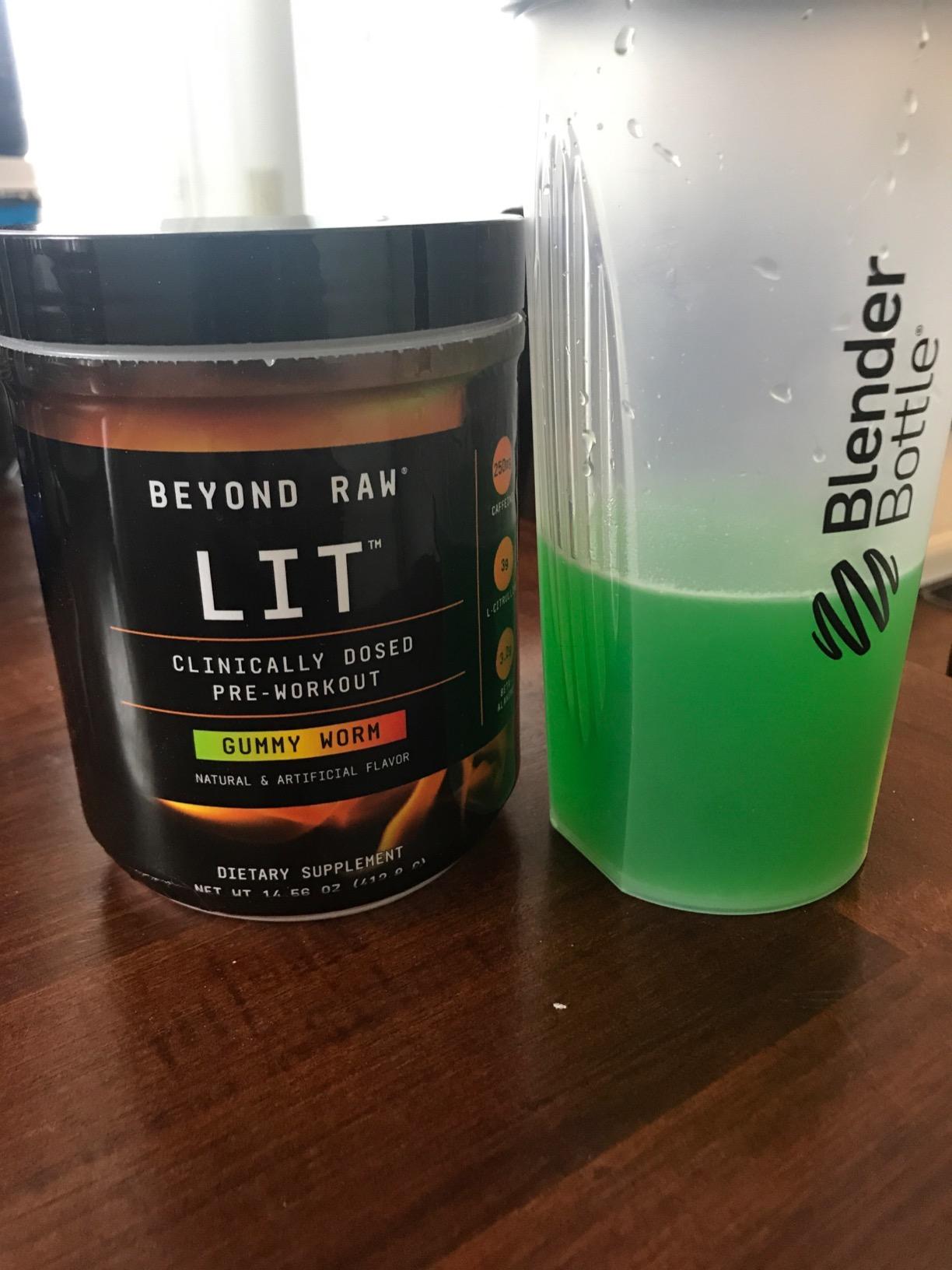 BEYOND RAW GNC LIT V2 Pre Workout Powder, Gummy Worm, 30 Servings customer photo 2
