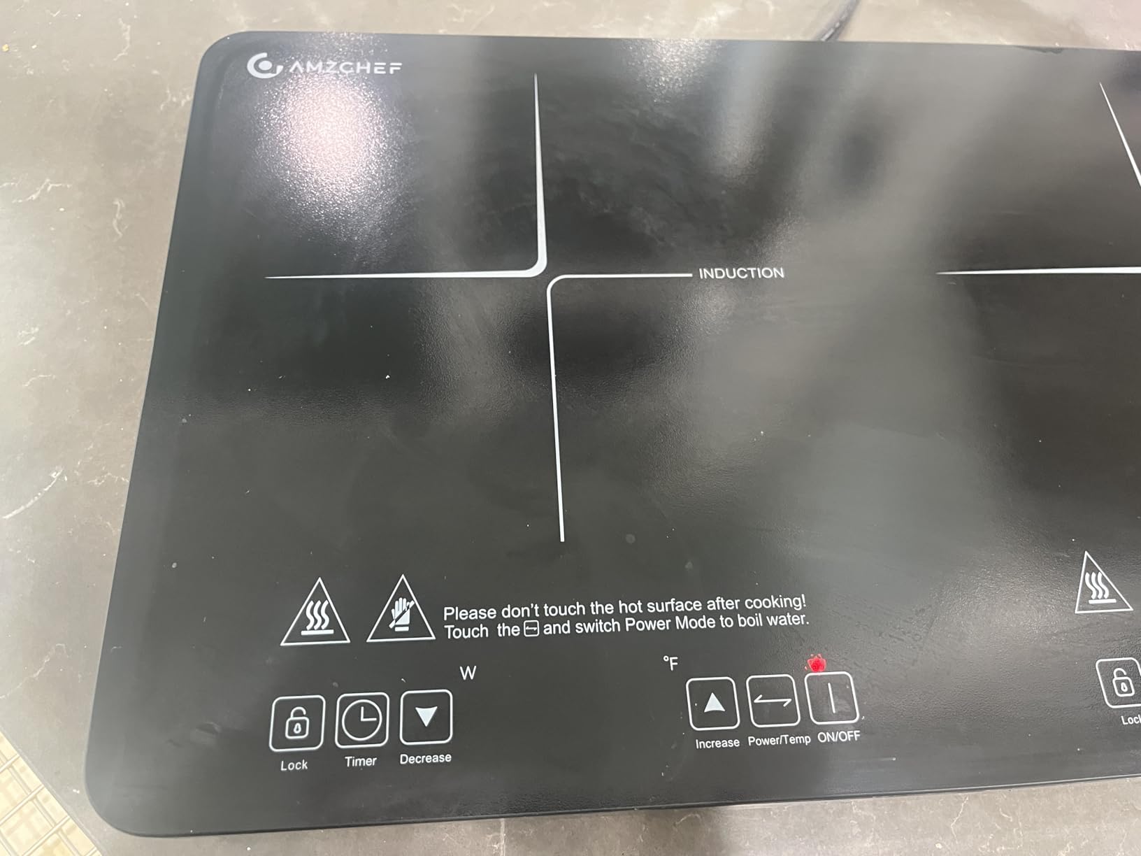 AMZCHEF Double Induction Cooktop, 1800W 2 Burner, ETL Certified customer photo 2