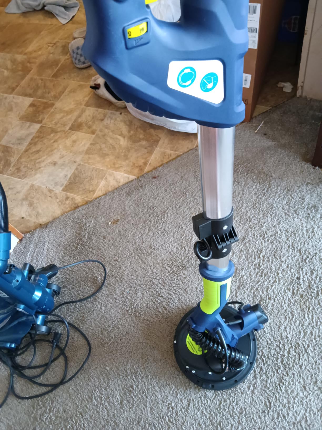 Drywall Sander, 2025 Upgraded 8-Amp Popcorn Ceiling Removal Tool, Blue customer photo 2