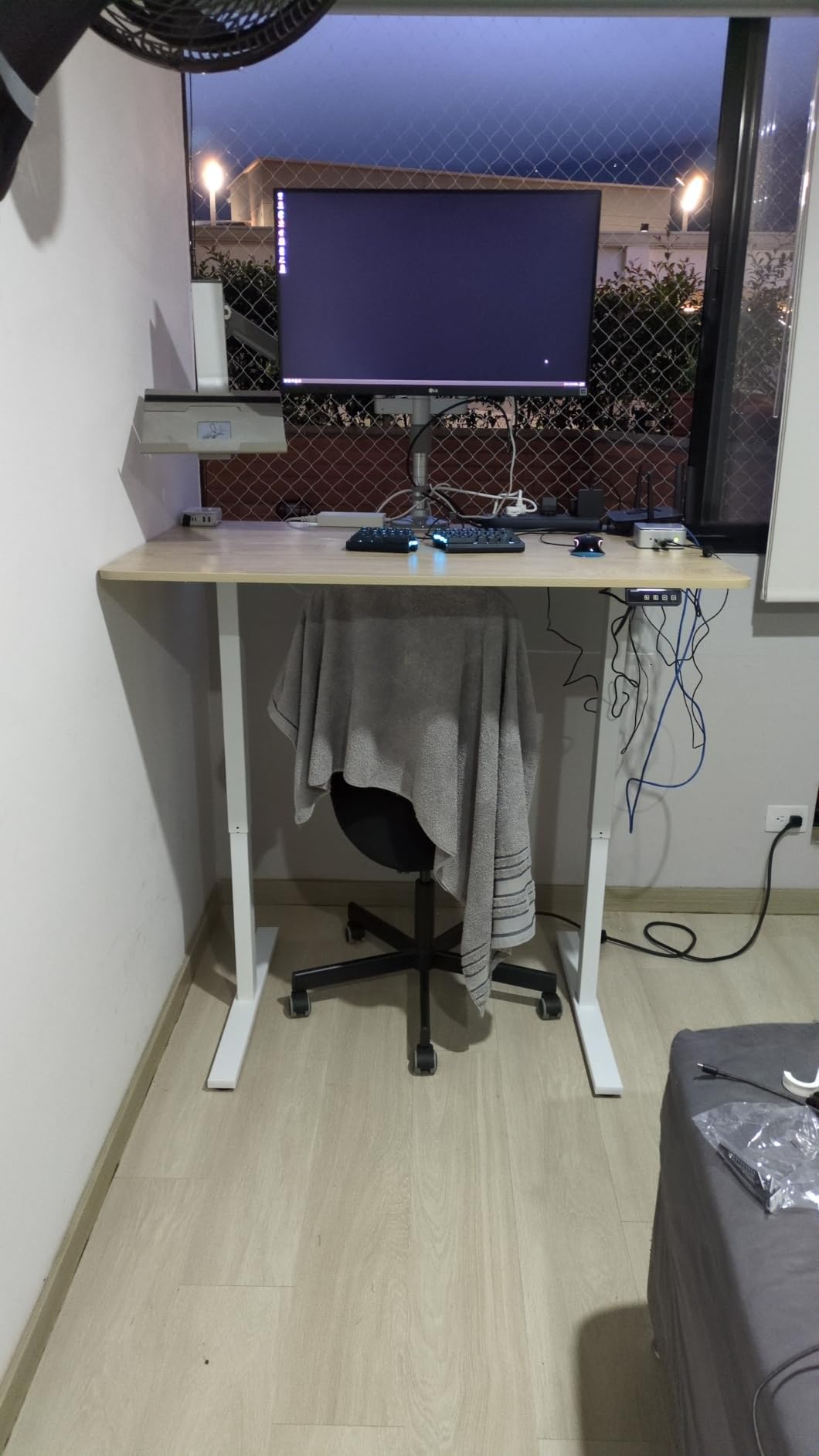 Grandder 55x32 Extra-Deep Electric Standing Desk, Wide Desktop Fits 49