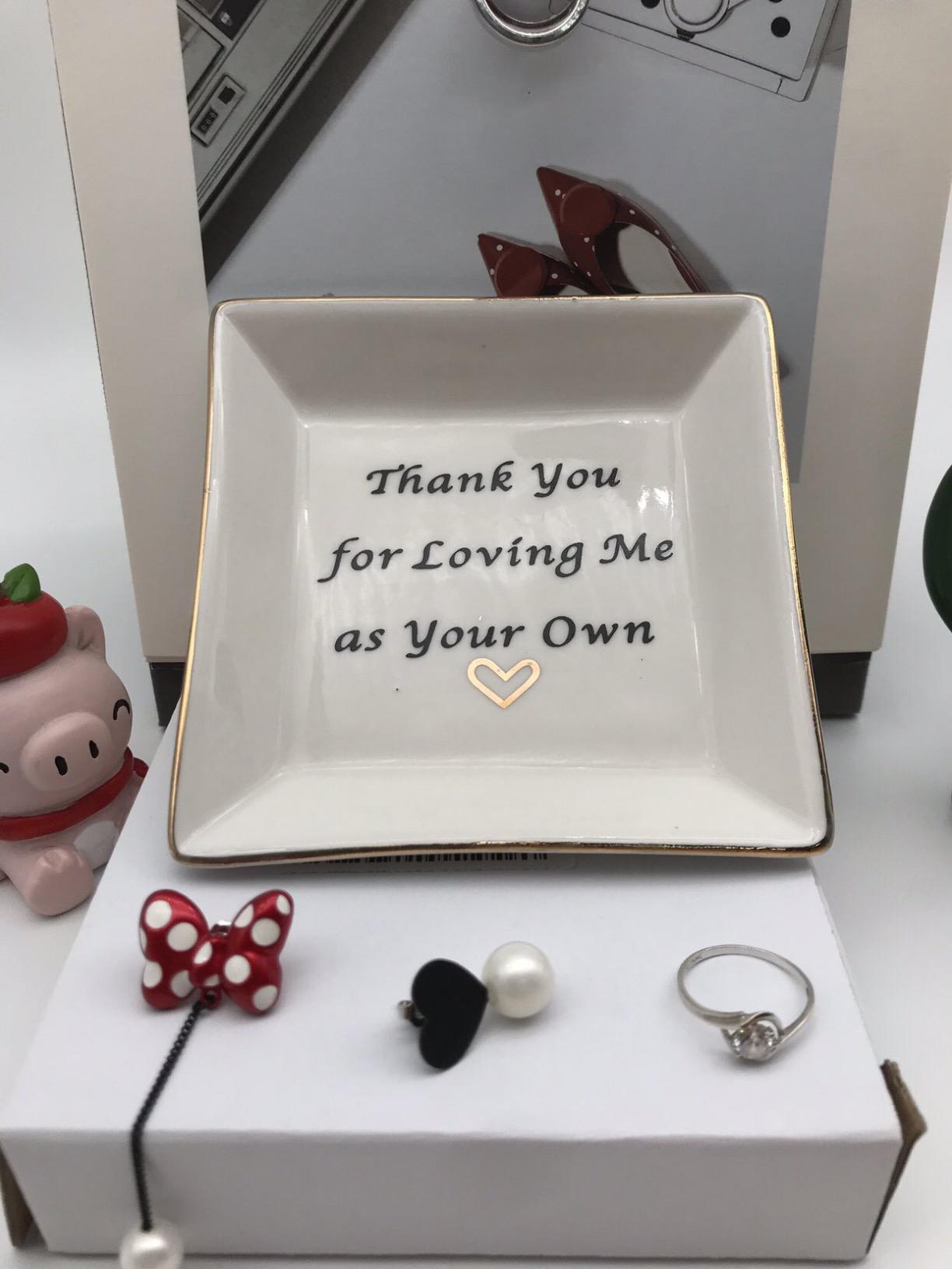 Stepmom Gifts Ring Dish Ceramic Jewelry Tray Mother in Law Christmas Gift customer photo 1