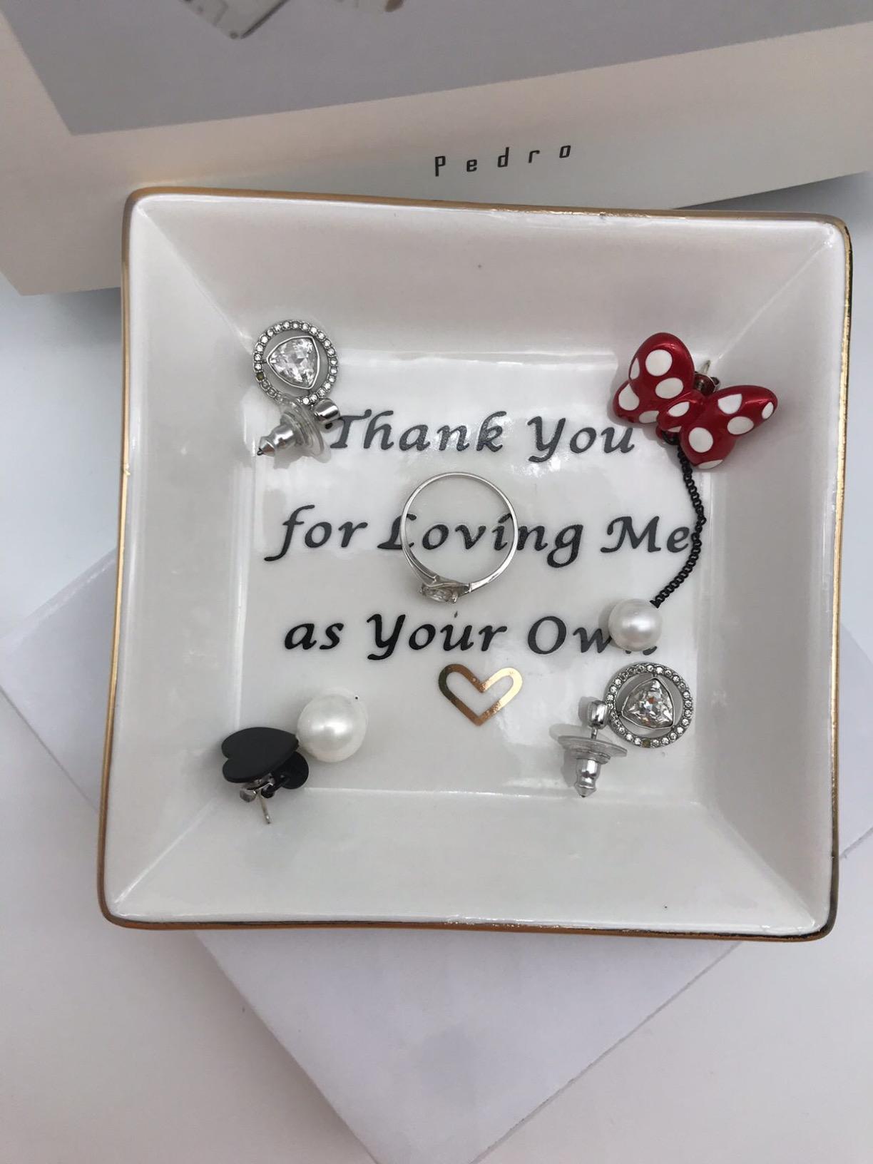 Stepmom Gifts Ring Dish Ceramic Jewelry Tray Mother in Law Christmas Gift customer photo 2