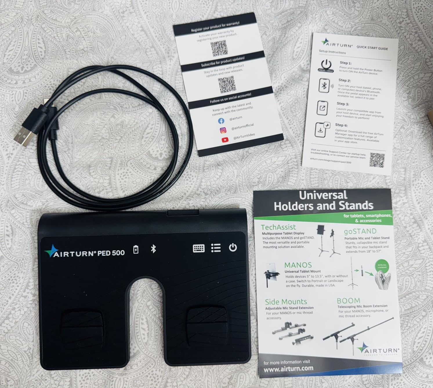 AirTurn PED 500 Portable Bluetooth Pedal Page Turner customer photo 2