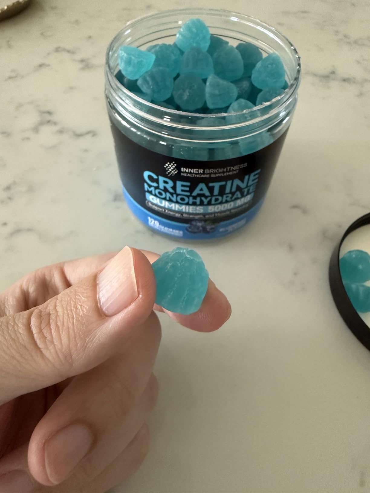 Inner Brightness Creatine Monohydrate Gummies for Men & Women 5000 mg, 3rd Party Tested, Creatine Chews for Muscle Growth, Strength & Energy Support, Sugar Free, Vegan, 120 Count customer photo 1