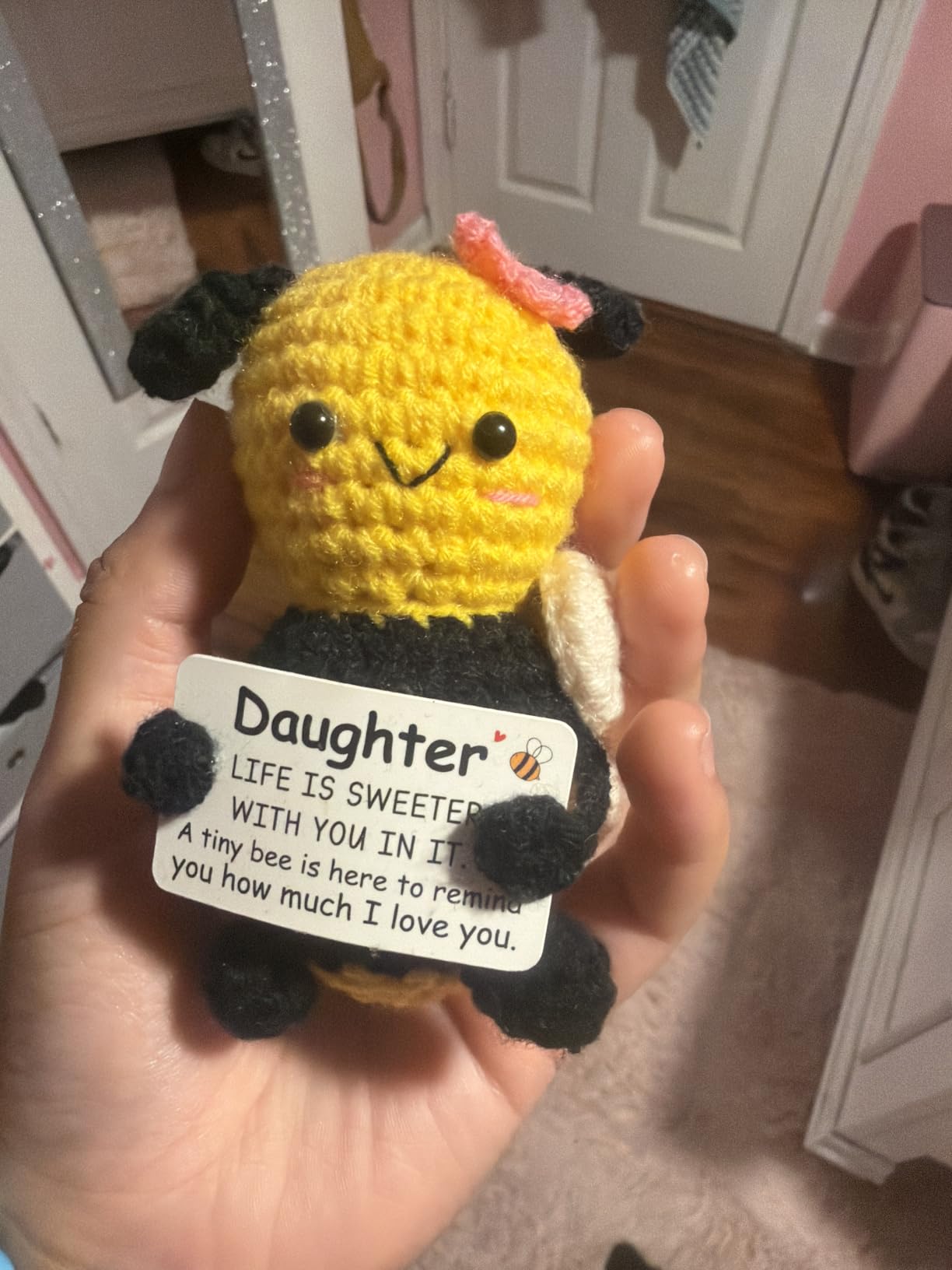 Niece Gifts from Auntie, Birthday Gifts for Niece Ideas - Cute Handmade Crochet Bee Collection - Easter Day for Niece from Aunt Auntie Emotional Support Crochet customer photo 2
