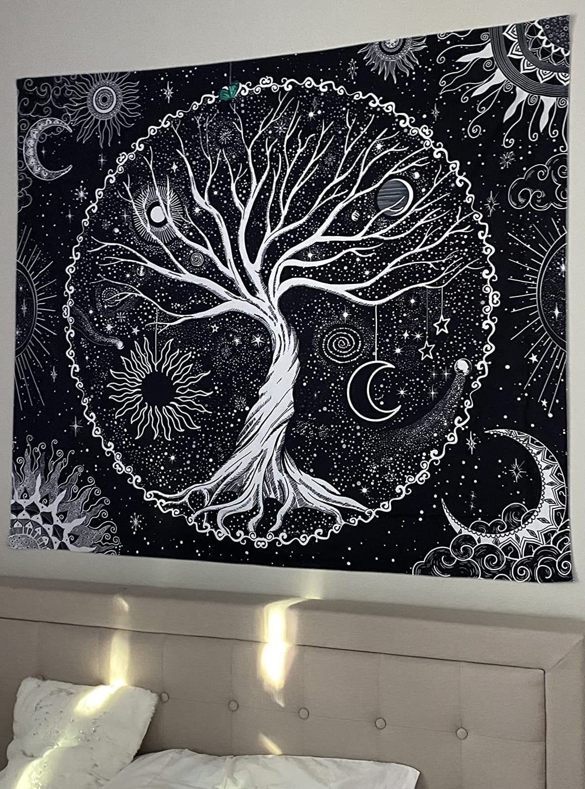 Spenlife Tree of Life Tapestry, Whimsical Floral Tapestries for Bedroom, Cottagecore Wall Decor, Nature Tapestries (60