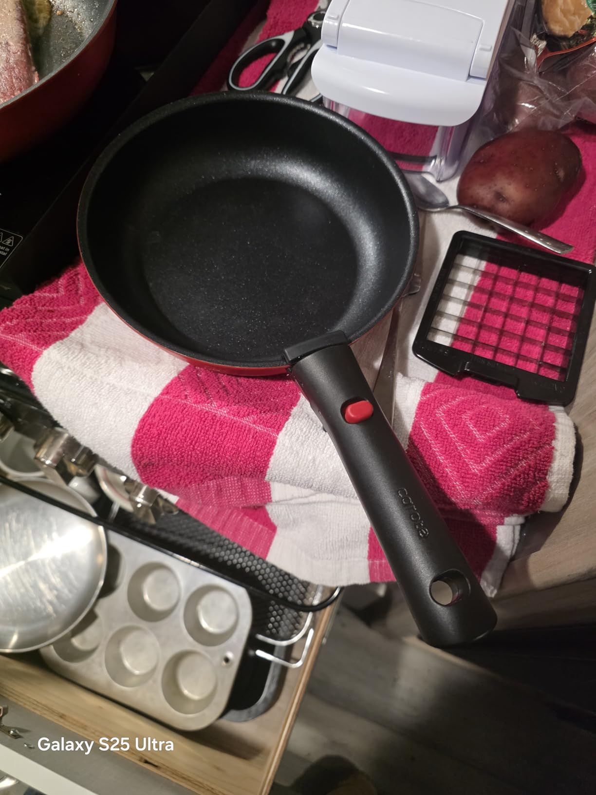 CAROTE 19pcs Ceramic Cookware Set Detachable Handle,Pots and Pans Non Stick customer photo 1