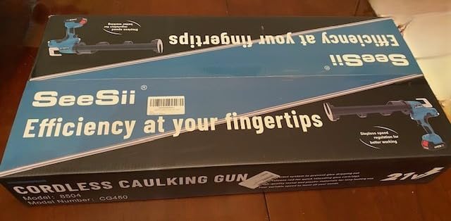 SEESII 29oz Electric Caulking Gun, Cordless Caulk Gun, Variable Speed customer photo 1