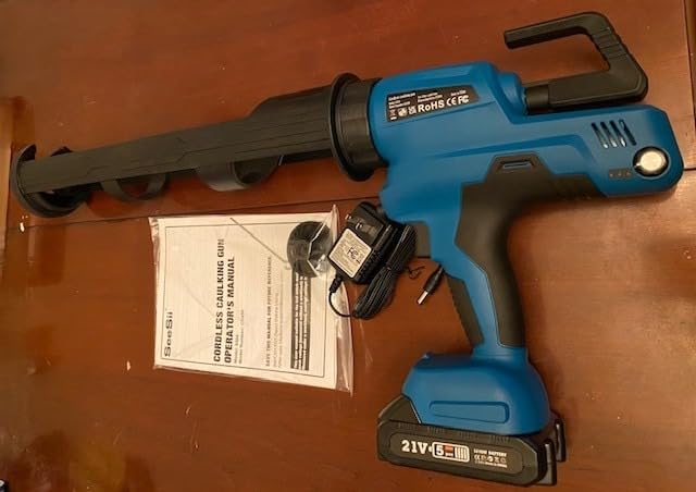 SEESII 29oz Electric Caulking Gun, Cordless Caulk Gun, Variable Speed customer photo 2
