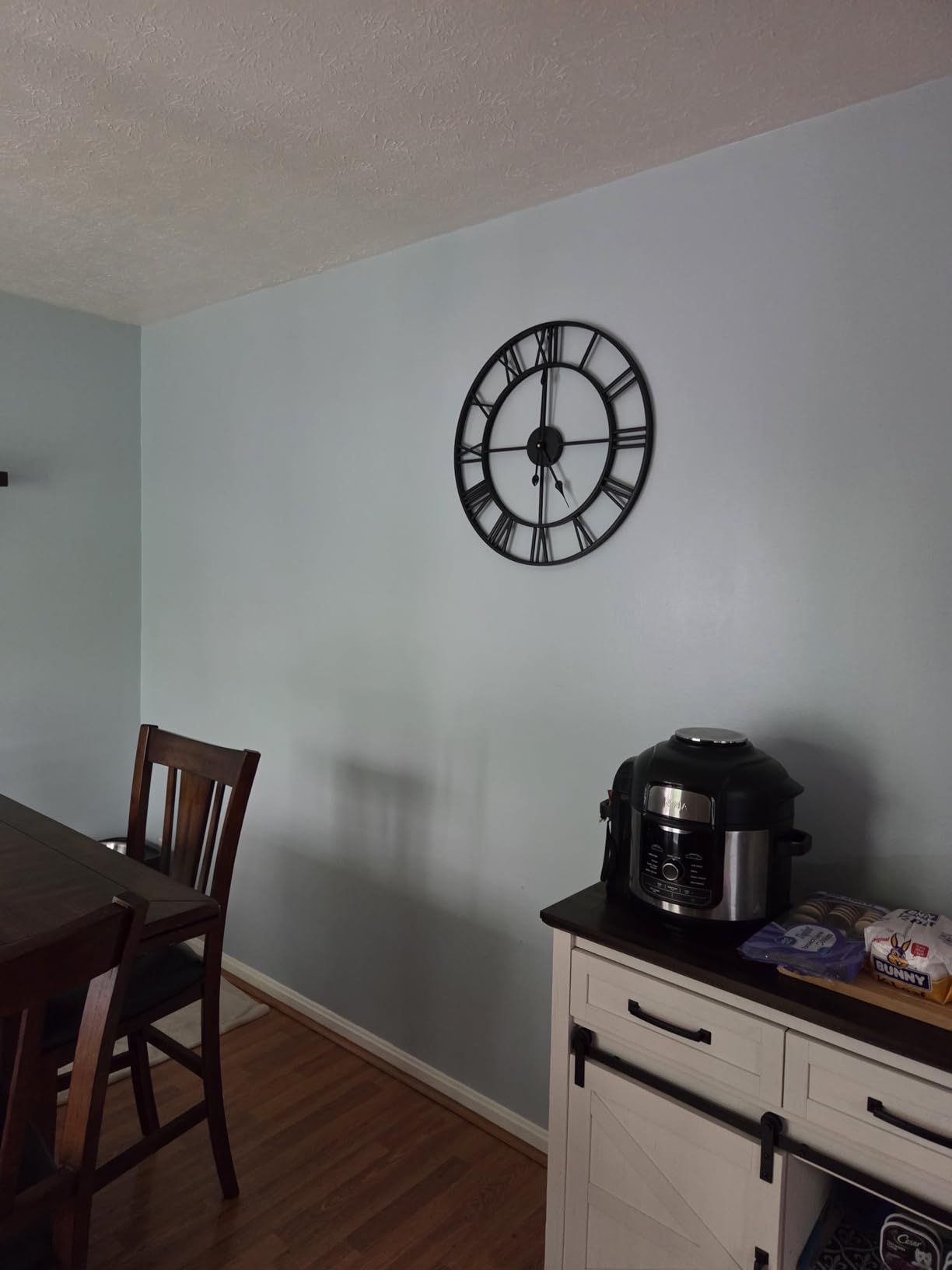 CLXEAST Silent 24 Inch Wall Clocks for Living Room Decor,Arabic Numeral customer photo 2