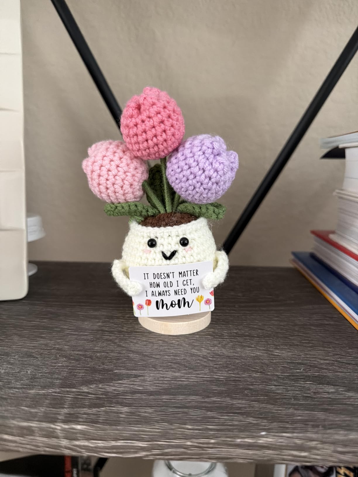 Gifts for Grandma from Grandkids - Christmas Birthday Grandma Gifts | Grandmother Gift from Grandson, Granddaughter - 5.51'' x 4.13'' Mimi Gigi Nana Positive Support Crochet customer photo 2