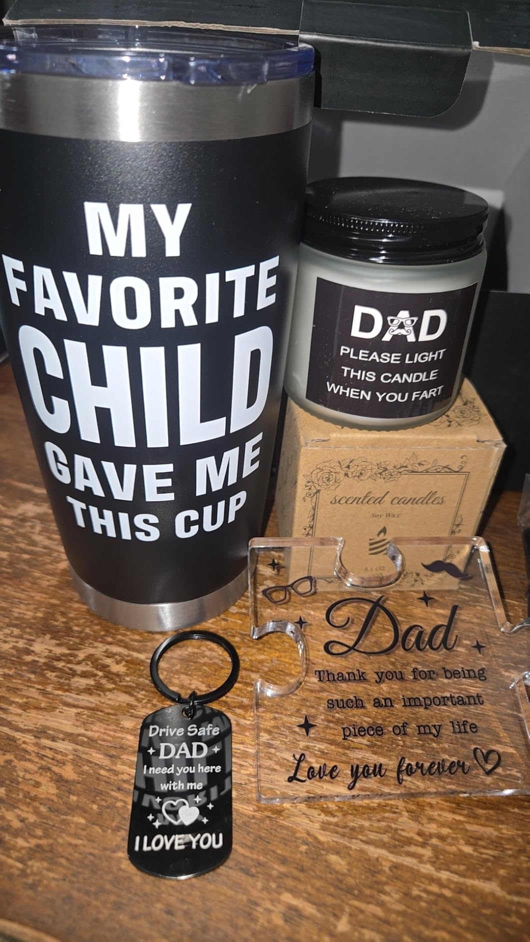 Gifts for Dads Birthday Funny Dad Gifts from Daughter Son Kids Cool Father Happy Birthday Gift Ideas for Dads Presents Basket for Best Dad Ever, Daddy Father Gift Stuff for Christmas, Fathers Day customer photo 2