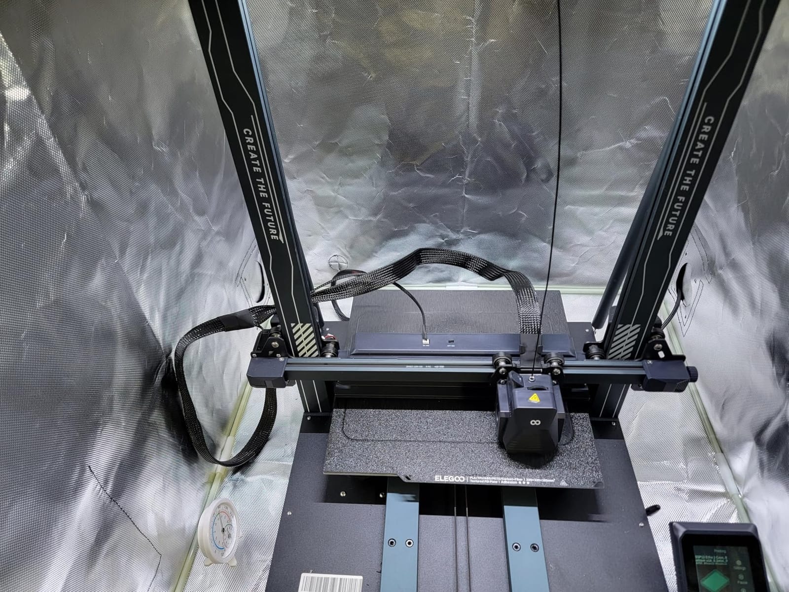 VEVOR 3D Printer Enclosure, Dustproof Waterproof Large Oxford Cloth 3D Printer Tent, Constant Temperature Protective Case with LED Lighting, Compatible with Creality/ELEGOO/Anycubic Popular Models customer photo 2