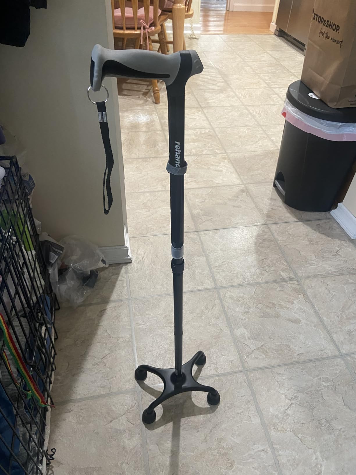 Rehand Quad Cane, Walking Cane with Ergonomic Handle Ever and Graceful 4-Pronged Base for Extra Stability, Adjustable Walking Sticks for Right or Left Handed Men & Women and Seniors customer photo 2