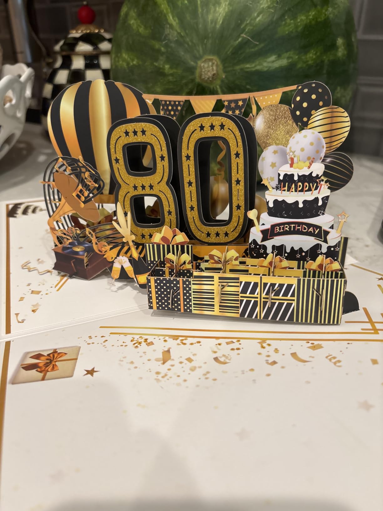 21st Birthday Card,3D Pop Up Funny 21st Birthday Decorations for Girls Granddaughter Sister,Happy 21 Year Old Birthday Gift for Daughter,Great 21Year Old Gifts Idea for Her,Jumbo Rose Glod In 2005 customer photo 2