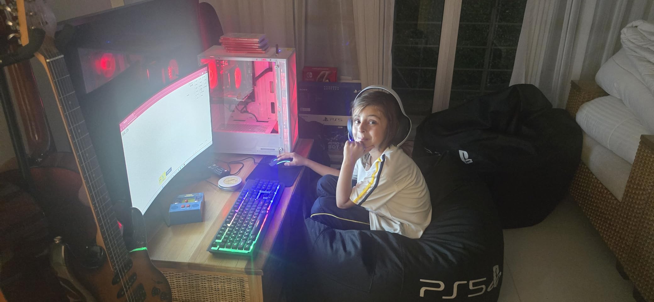 STGAubron Gaming PC Computer Desktop, Intel Core i7 up to 3.9GHz, Radeon RX 580 8G Video Card, 16GB RAM, 1TB SSD, WiFi 6, BT 5.0, RGB Fan x 6, Windows 11 Home customer photo 1